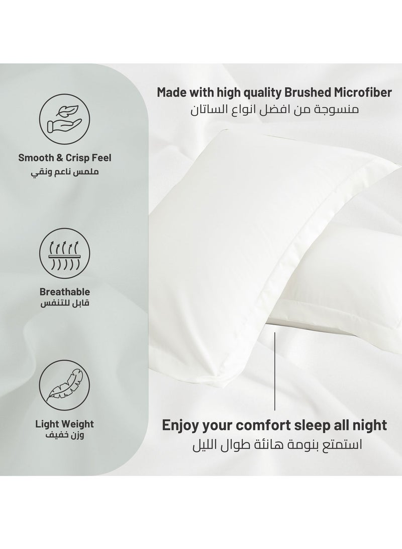 Donetella Standard Pillowcase Set of 2, Size 50x75 cm, Ultra Soft Brushed Microfiber, Envelope Closure, Durable, Wrinkle & Fade Resistant Pillow Covers - Image 5